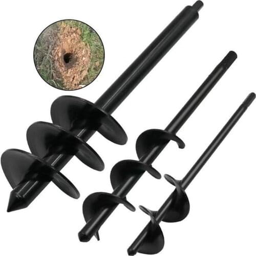 9 Sizes Garden Auger Drill Bit Tool Spiral Hole Digger Ground Drill Earth Drill For Seed Planting Gardening Fence Flower Planter