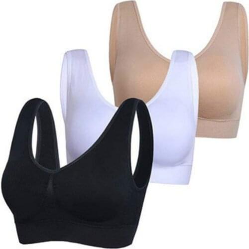 4XL 5XL 6XL Plus Size Bras For Women Seamless Bra Pads Big Plus Size Bra Ladies Sexy Lingerie Brassiere Vest Bra Top Tank White