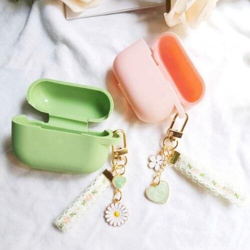 For Lenovo Live Pods LP1 Case luxury Lace flower Keyring Silicone Earphone Protection Cover for Lenovo Lp1 Conch Pearl Case