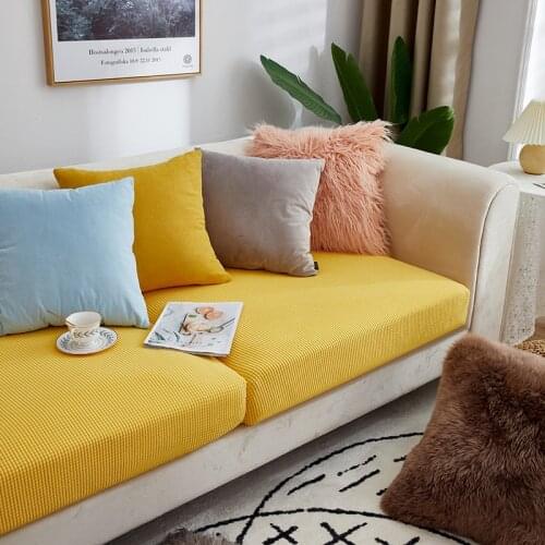 Sofa Cushion Seat Cover High Elastic Polar Fleece Seat Cushion Protective Cover Pet Cat Anti-scratch Couch Cover