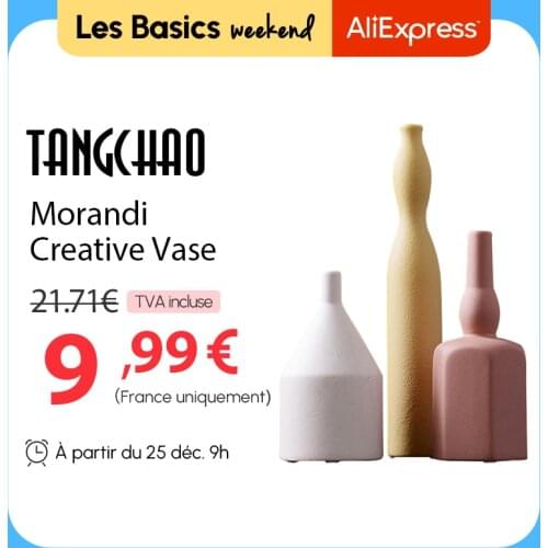 Flower Vase Nordic Modern Morandi Color Ceramic Vase Flower Pot Flower Arrangement Creative Living Room TV Cabinet Desktop Decor