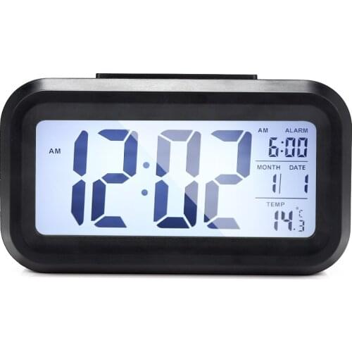 Snooze Electronic Kids Clock Alarm Clock Large LCD display Alarm Clock With Calendar For Home Office Travel Table Clock