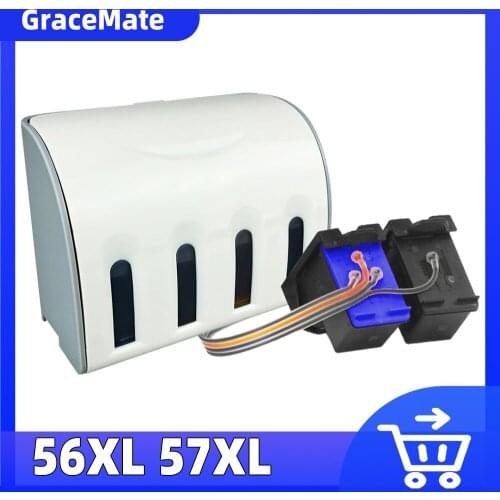 DMYON Compatible for Hp 56 57 Continuous Ink Supply System Deskjet 450 450ci 450wbt 5150 5550 5650 5650w Printer Ink Cartridge