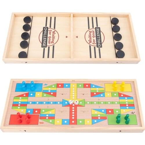 Catapult Chess Bumper Chess Parent-child Interactive Board Game Table Desktop Battle 2 In 1 Ice Hockey Game Toy