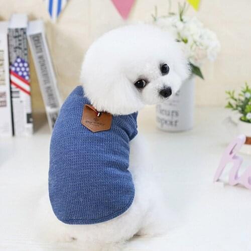 Summer Cool Pet Clothes For Small Dogs Teddy Solid Color Puppy Cat T-Shirt Breathable Cotton Dog Vest S-2XL