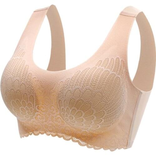 M-XXL Lace Sexy Lingerie Women Padded Bra Wireless Sleep Bras Seamless Leisure Sports Underwear Female Intimates Brassiere