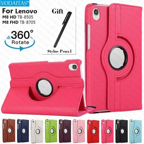 M8 TB-8705 TB-8505 360 Degree Rotating Stand Tablet Cover For Lenovo Tab M8 FHDTB-8705F/TB-8705N HD TB-8505F/X/FS 8" Cover Case