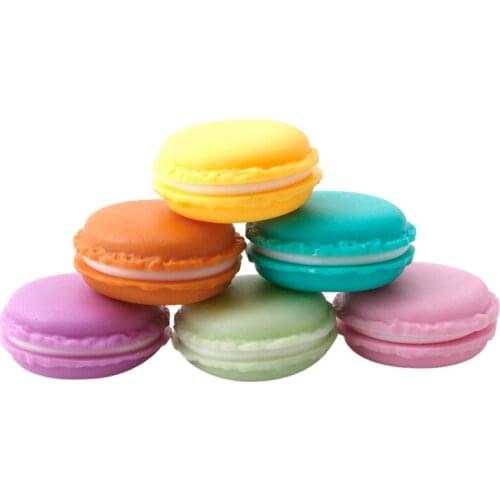 Cute Macaron Cake Shape Box Earrings Ring Necklace Jewelry Storage Display Case