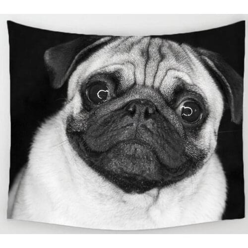 Cute Pug Tapestry Wall Hanging Tapestry