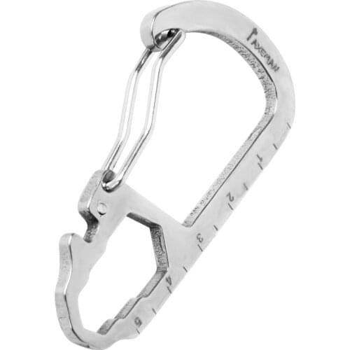 New Multifunction Stainless Steel Carabiner Hook Clasp Buckle w/ Scale Camping Hiking Climbing Keychain Climbing Accessory