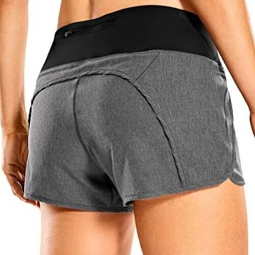 NWT 2021 Women Yoga Shorts Back Zipper Pockeks Sports Shorts Running Short Exercise Workout training Shorts Free shipping