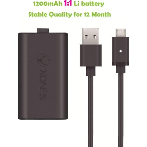Superior 1200mAh Rechargeable Li Battery USB Charger Cable for XBOX ONE Controller Battery Pack Gamepads Replacement Bateria