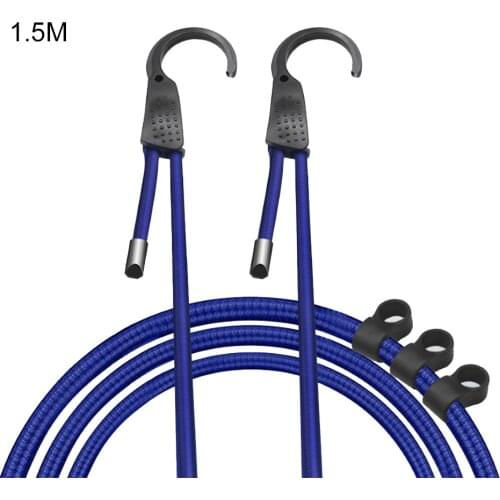 1.5m Adjustable Car Elastic Cords Luggage Straps Ropes Tensioning Belts Clotheslines with Hooks Car Luggage Tent Ropes
