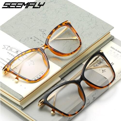 Seemfly Fashion Women Cat Eye Glasses Frame Retro Metal Eyeglasses Frames Unisex Eyewear Oculos De Grau Feminino Gafas De Sol