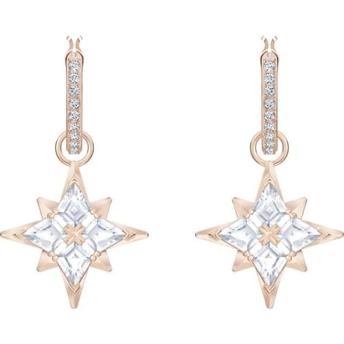 Earrings Swa Symbol:pe Hoop Star Czwh/cry/ros For Women Extraordinary Earrings Jewelry