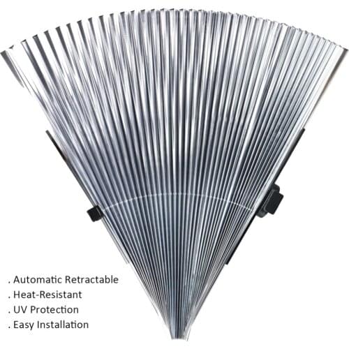 Retractable Car Windshield Visor Shutter Type Window Sun Shade Blinds Windscreen Sun Shades Anti UV Sunshades 46x160cm