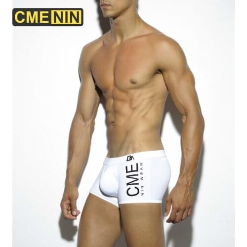 CMENIN Ins Style Cotton Underwear Mens Boxer Homme LOGO Low Waist Men Boxer Shorts Men Underwear Boxers Underpants Penis CM212