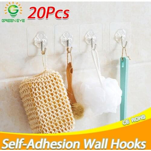 Universal Hook Home Kitchen Wall Rack Strong Adhesive Wall Hook Adhesive Hook is Strong And Transparent Punch-Free