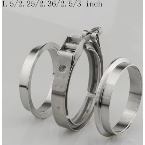 V band Clamp 1.5/2.25/2.36/2.5/3 inch Male/Female V-Band Clamp Flange Kit V-band Turbo Exhaust Pipes Car Accessories