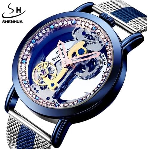 Vintage Automatic Mechanical Watches Men Tourbillon Transparent Skeleton Dial Self-wind Steel Leather Steel Man Wristwatch Clock