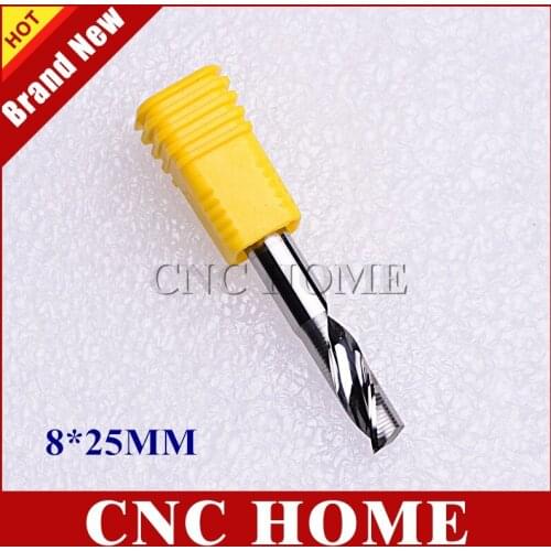Top Grade 8mm Import Carbide 5A CNC Router Bits Single Flute Endmill Tools Aluminum Copper Milling Cutter 22mm 25mm
