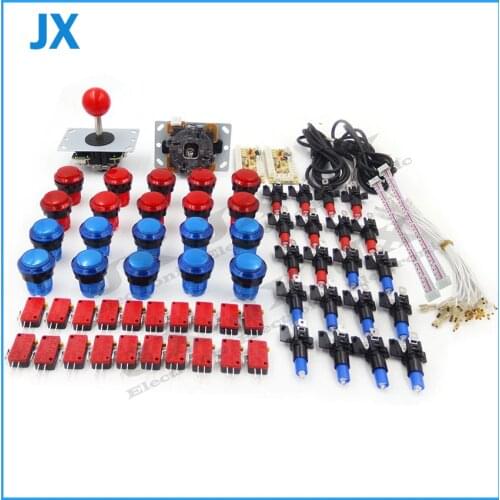 Zero Delay Arcade Game USB Encoder PC Joystick DIY Kit with 2*8 Way Joystick + 20 Arcade Button for Mame Jamma