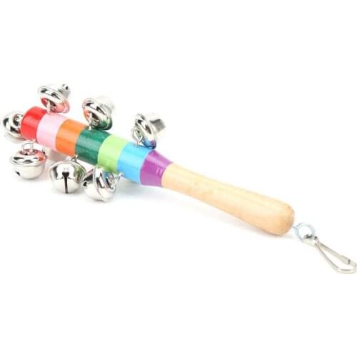 Dc power supply adjustable power supply adjustable Bird Chewing Toy Parrots Chewing Wooden Rattle Bells Toy with Fixed Hook