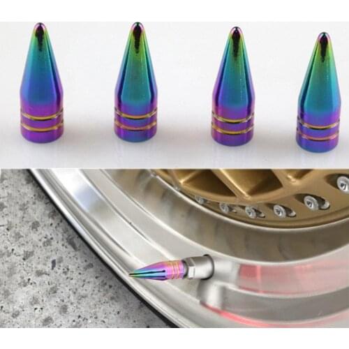 1Pc Car Motorcycle Wheel Aluminum Tire Air Valve Stem Cap Tyre Pointed Cover Chameleon Bike Presta valve cap MTB Wheel Air Valve