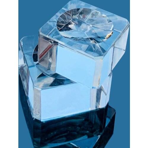 1PC Clear Crystal Ball Stand Display Holder Crystal Ball Base Square Glass Sphere Display Stand Table Home Decoration Crafts