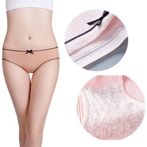 1Pc Women Cotton Panties Sexy Underpants Brethable Underwear Lingerie Intimates Skin-friendly Briefs For Girls