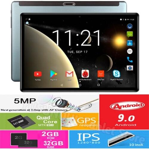 Newest 10 inch Tablet Android 9.0 Dual SIM Dual Camera Tablette 32GB ROM Wifi Bluetooth Android Tablets PC with GPS Phone Call