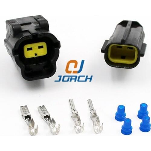 10 Set 2 Pin Female Male Waterproof Wire Connector Plug Car Auto Sealed Car Truck Denso Connectors 174354-2 174352-2