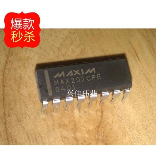 10PCS New original authentic MAX202 MAX202CPE DIP16 RS-232 Transceivers