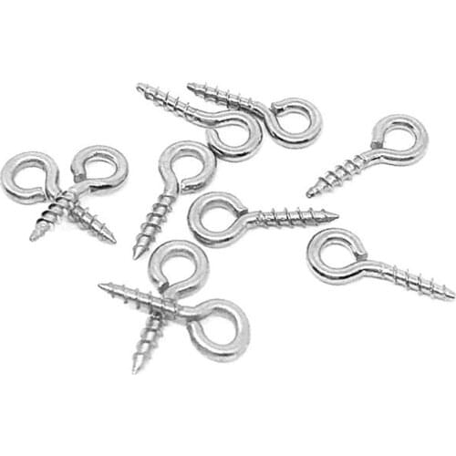 100Pcs/Lot Stainless Steel closed 9-shaped screw Eye Pin Pearl Pendant Connector For DIY Jewelry Accessories Wholsales