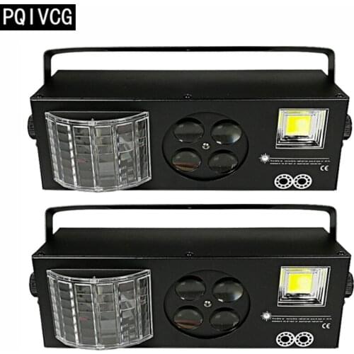 2pcs/4in1 efftec light Laser + pattern + beam + strobe 4in1 dmx512 dj light bar KTV special effect light