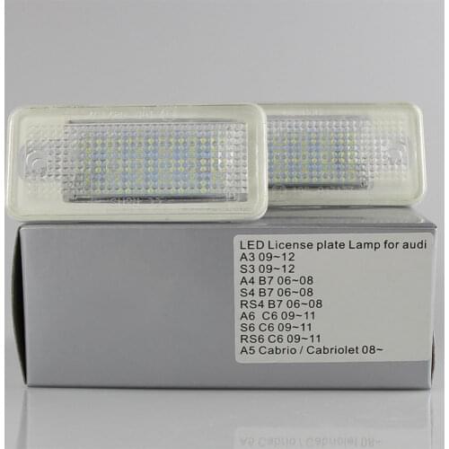 2Pcs Canbus auto light led license plate light tail light car styling fit for Audi A3 8P A4 B6 B7 A5 A6 4F Q7 car accessories