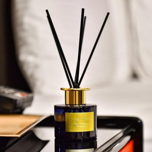 100ml Aromatherapy Home Fragrance with Blue Round Bottle Fragrance Decoration Rattan Sticks Purifying Air Aroma Diffuser Set