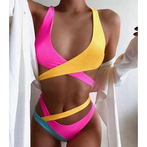 Bikini Swimwear Women Sexy Swimsuit High Waist Bathing Suit Biquinis Swimming Suit for Women Maillot De Bain Femme Monokini