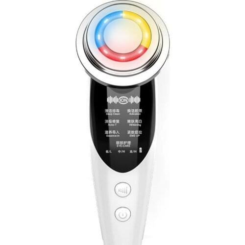 M8807 7modes Mesotherapy Electroporation Lifting Beauty LED Face Rejuvenation Wrinkle Removal Electric Facial Tool