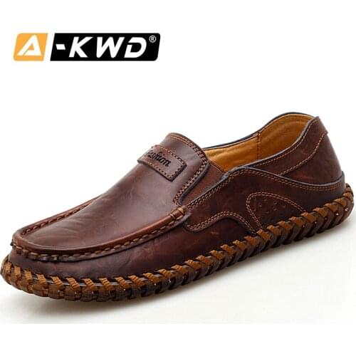 New Fashion Shoes 2019 Mocasines De Hombre 39-48 Rubber Mens Shoes Handmade Casual Leather Men Loafers Slip-on Men Shoes Leather