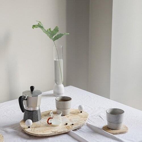 Nordic Dinner Plates Sets Wooden Serving Tray Tea Coffee Mats Irregular Desserts Food Organizer Platter Home Dinning Room Decor