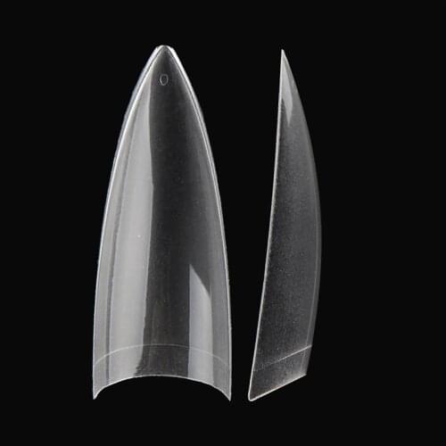 Nadeco Sculpted Stiletto Fake Nail Tips Half Cover Acrylic Material Matte Inside With Well Part Fingernail Art 500pcs