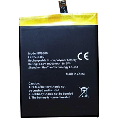 New 10000mAh BV9500 Battery for Blackview BV9500 Pro MT6763T 536380 Phone Latest Production Battery Tracking Number