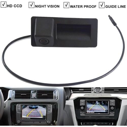 Car Trunk Handle Switch Reverse Rear View Camera For VW Passat Tiguan Golf Touran Jetta Audi A4L Q5L Skoda Dynamic Trajectory