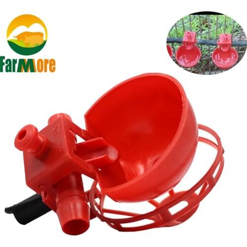 20 pcs Adjustable Chicken Drinkers Plastic Drinking Bowls for Chikens Bird Poultry 9.5mm Water Drinking Fountain with tray New