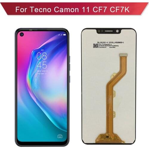 Full LCD For Tecno Camon 11 CF7 CF7k Complete Display Touch Screen Digitizer Assembly Camon 11 LCD Replacement Phone Parts