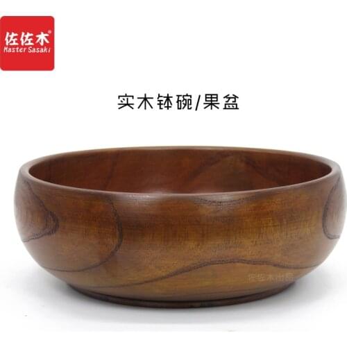 Direct sale of factories chinese/asian/japanese east style Large size Rice/Noodles/Sushi/Food/Sugar/Soup/Fruits wood bowl18-23cm