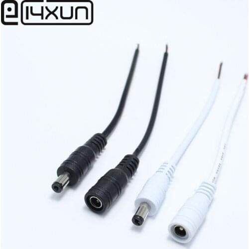 12V DC Connectors Male Female jack Wire cable adapter plug power supply 15cm length 5.5 x 2.1mm for LED Strip Light CCTV Camera