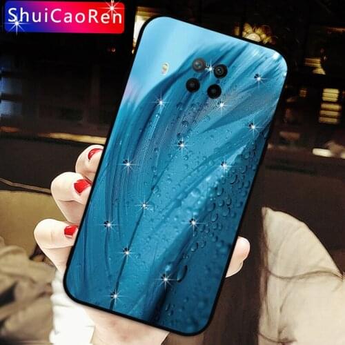 Luxury Rhinestone Case For Xiaomi Redmi 9C 9A 9T 10X K30 Ultra POCO M2 Bling Diamond Black Cover For Redmi Note 9 Pro Max