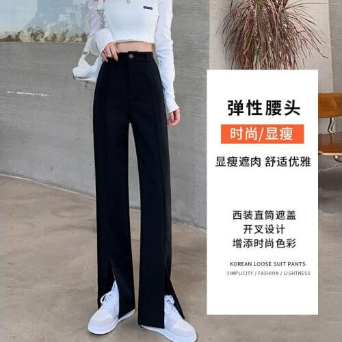 Shorts Women (with Zipper) Split Suit Pants For Women Draping Effect Straight Loose Spring And Summer Ropa Mujer
